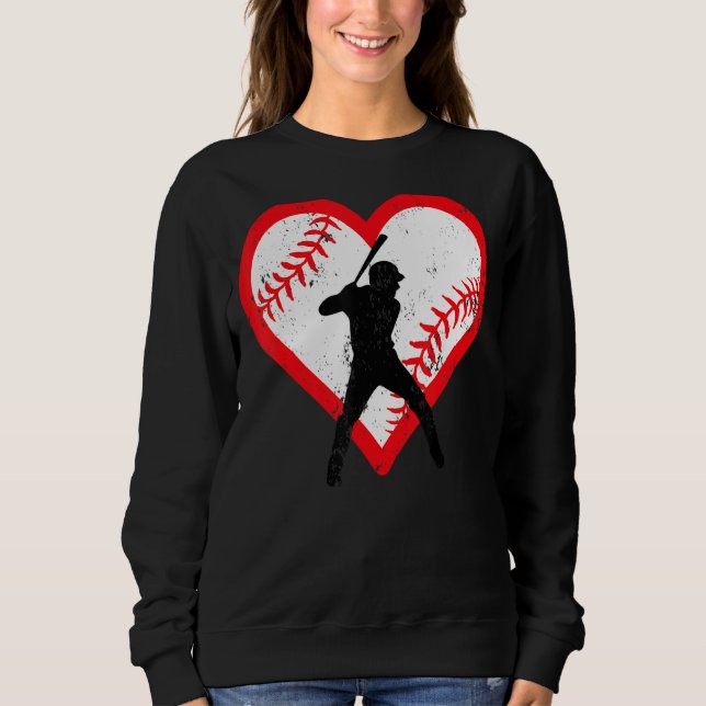 Baseball Heart Alla hjärtans dag-gåvor Tonåring Bo T Shirt (Framsida)