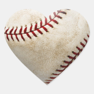 Baseball Heart Hjärtformat Klistermärke