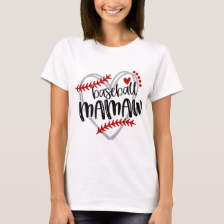 Baseball Heart MAMAW Grandma Trendig T Shirt