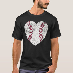 Baseball Heart Roligt Mamma Pappa Manar Kvinnor i T Shirt