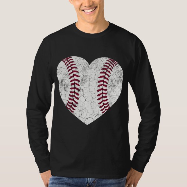Baseball Heart Roligt Mamma Pappa Manar Women SOFT T Shirt (Framsida)