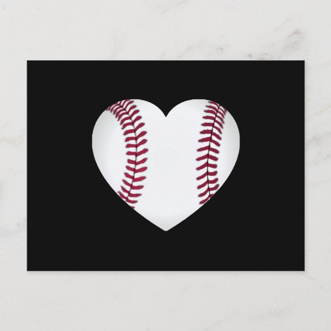 Baseball Heart Vykort (Framsida)