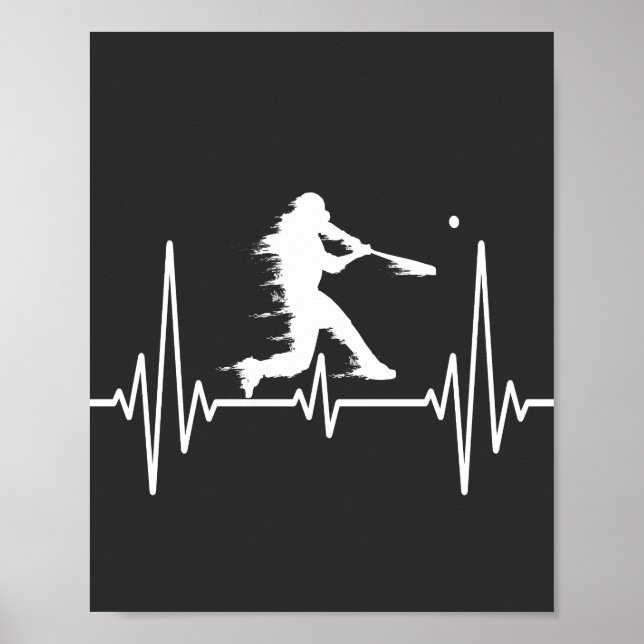Baseball Heartslag roliga Baseball-spelare Poster (Framsidan)