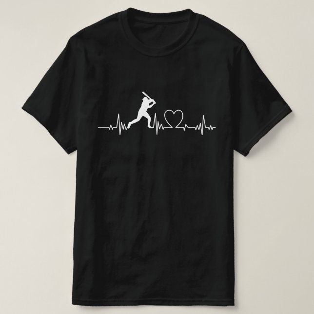 Baseball Heartslag T-Shirt för baskiska spelare (Design framsida)