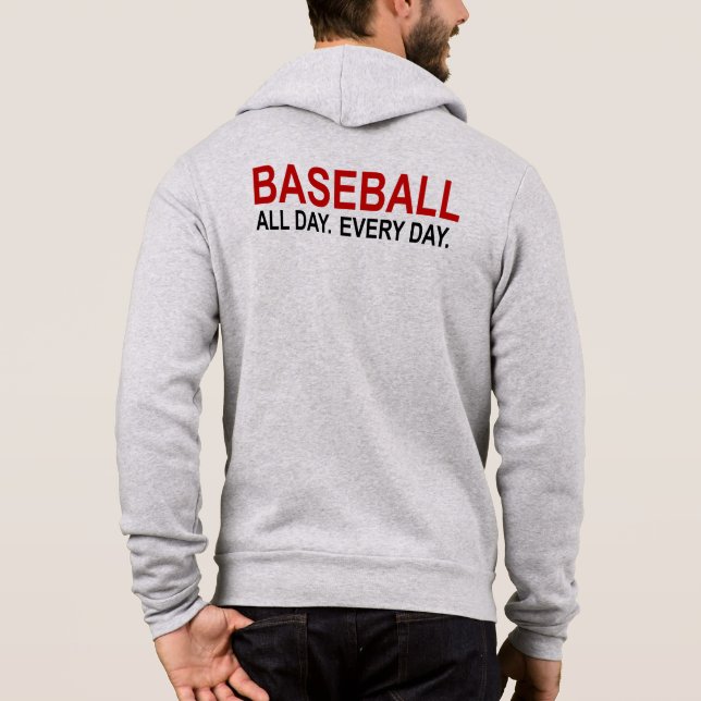 Baseball hela dagen varje dag t shirt (Baksida)