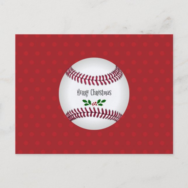 Baseball Helgdag Design, God jul Helg Vykort (Framsida)