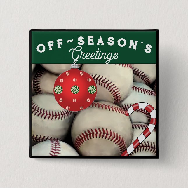 Baseball Helgdag Gift-julstuffare Knapp (Framsida)