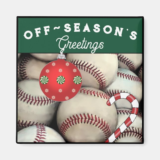 Baseball Helgdag Gift-julstuffare Magnet (Framsidan)