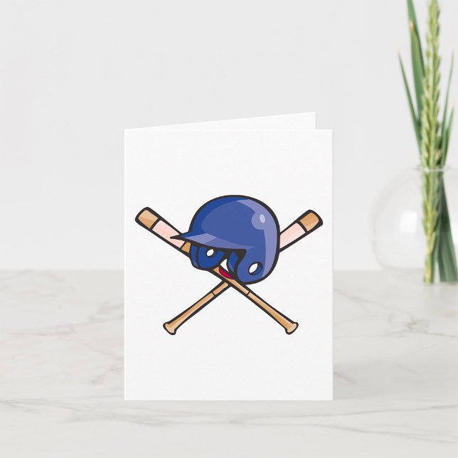 Baseball Helmet och Fladdermus Sports Kort (Skapare uppladdad)