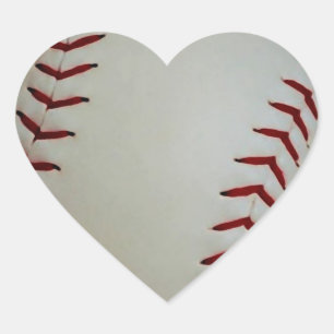 Baseball Hjärtformat Klistermärke