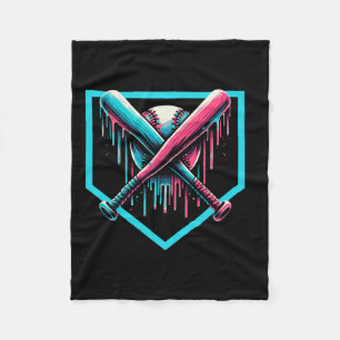 Baseball Home Plate Drip Boys Baseball Fladdermus Fleecefilt
