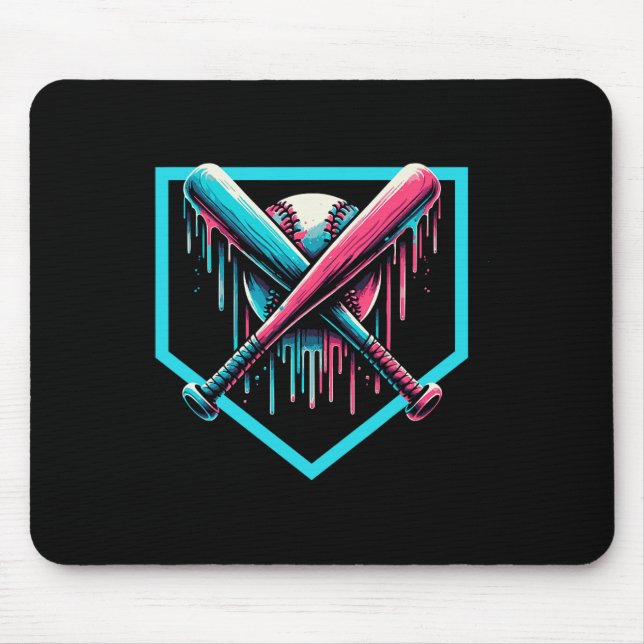 Baseball Home Plate Drip Boys Baseball Fladdermus Musmatta (Framsidan)