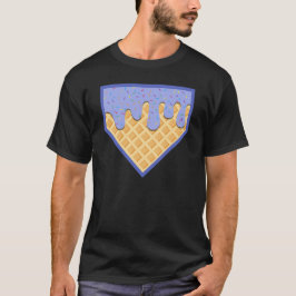Baseball Home Plats Drip för Boys Ice Cream T Shirt