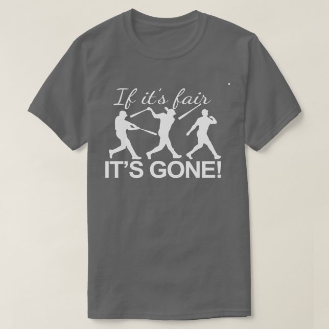 Baseball Home Springa om dess BORTA dinger T Shirt (Design framsida)
