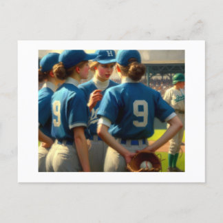 Baseball Huddle Vykort