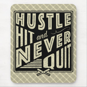 Baseball Hustle Slå och sluta aldrig Musmattan Musmatta