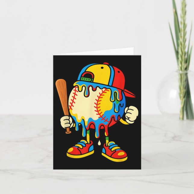 Baseball Ice Cream Drick Unga Back to school Baseb Kort (Framsida)