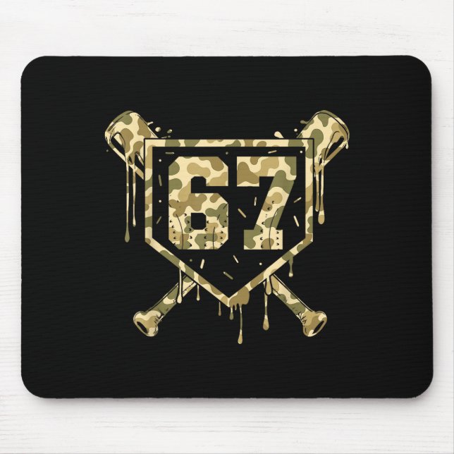 Baseball Ice Cream Drip Camo Number 67 Player 67th Musmatta (Framsidan)