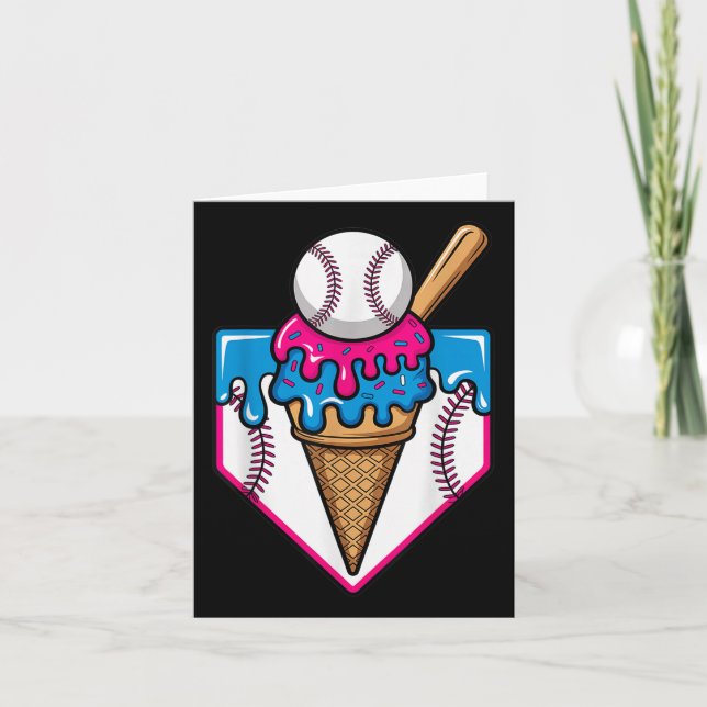 Baseball Ice Cream kör Baseball Home Plate Dr. Kort (Framsida)