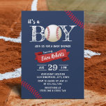 Baseball idrottare - blått barn - stövel inbjudningar<br><div class="desc">Baseball idrottar inbjudningar till den blå pojkbabybabyn.</div>