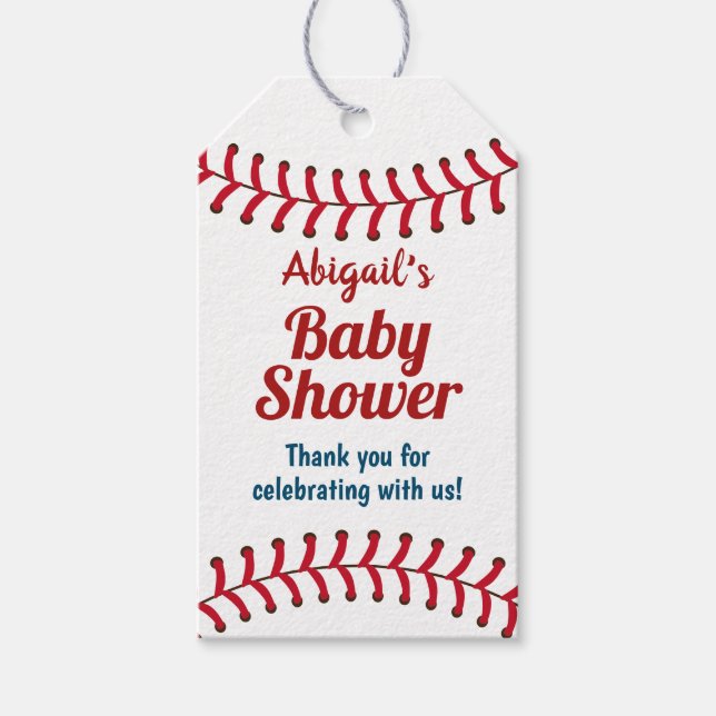 Baseball-idrottsfavoriter för den uppskattade baby presentetikett (Framsidan)