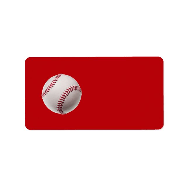 Baseball - idrottsmall Basebullon på Red Adressetikett (Framsidan)