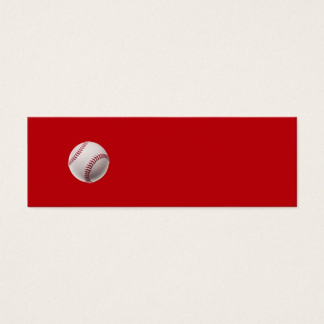 Baseball - idrottsmall Basebullon på Red Litet Visitkort (Framsidan)