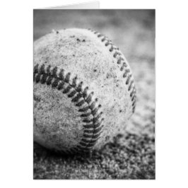 Baseball in Black and White Hälsningskort