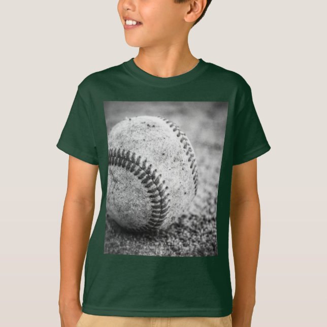 Baseball in Black and White T-shirt (Framsida)