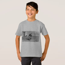 Baseball Initial L Sports Rhyme Vintage Lämnat Fäl