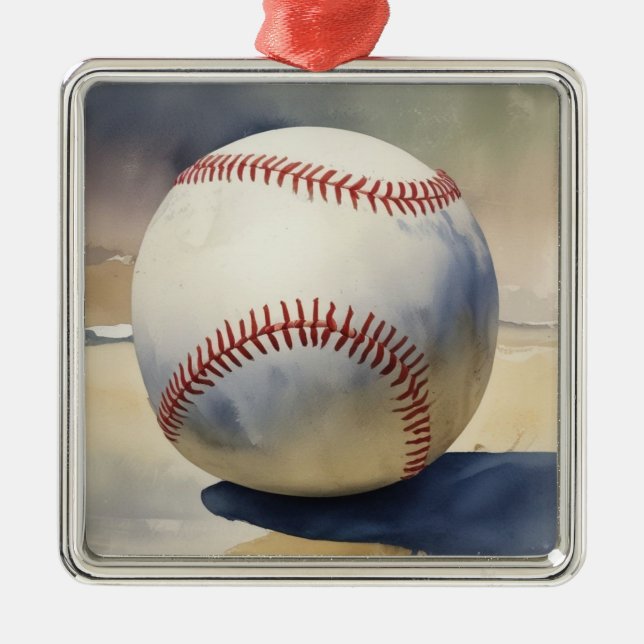 Baseball inspiration julgransprydnad metall (Framsidan)