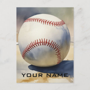 Baseball inspiration lägg till ditt namn helg vykort