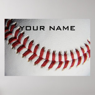 Baseball inspiration lägg till ditt namn poster