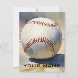 Baseball inspiration lägg till ditt namn vykort