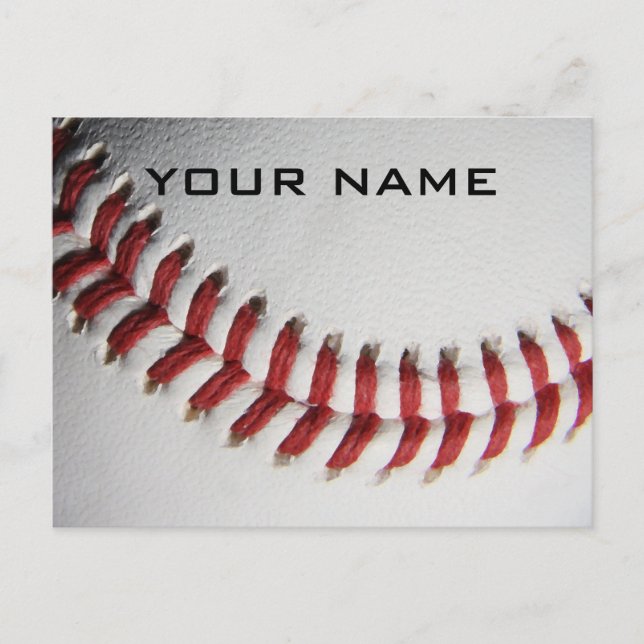 Baseball inspiration lägg till ditt namn vykort (Framsida)