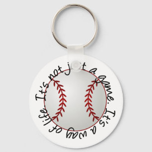 Baseball-inte precis en lek nyckelring