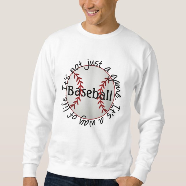 Baseball-inte precis en lek sweatshirt (Framsida)
