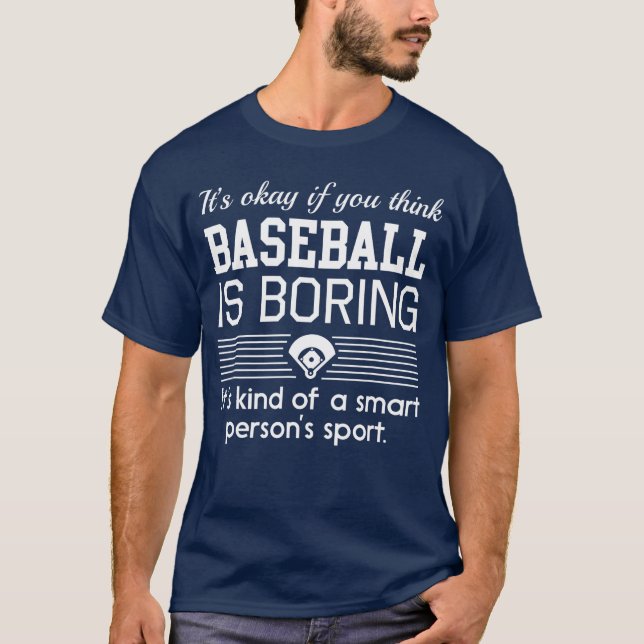 Baseball is kind of a smart persons sport boy t shirt (Framsida)