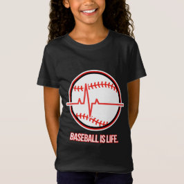 Baseball is Life Heartbeat Pulse Graphic T Shirt