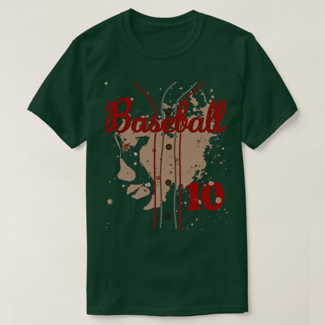 Baseball Jersey 10 Kids Baseball Uniform Di T Shirt (Design framsida)