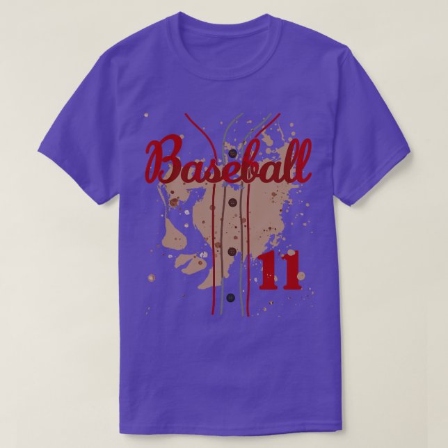 Baseball Jersey 11 Kids Baseball Uniform Di T Shirt (Design framsida)