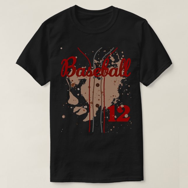 Baseball Jersey 12 Kids Baseball Uniform Di T Shirt (Design framsida)