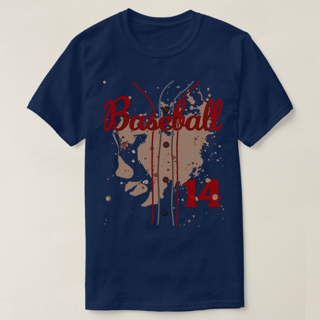 Baseball Jersey 14 Kids Baseball Uniform Di T Shirt (Design framsida)