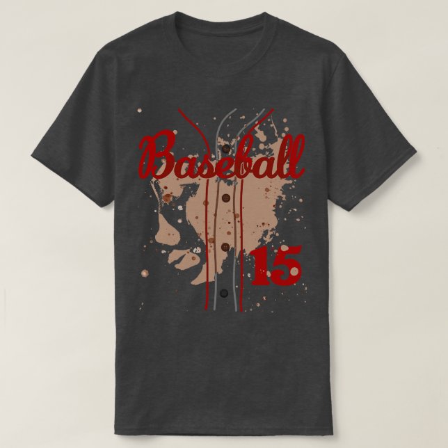 Baseball Jersey 15 Kids Baseball Uniform Di T Shirt (Design framsida)