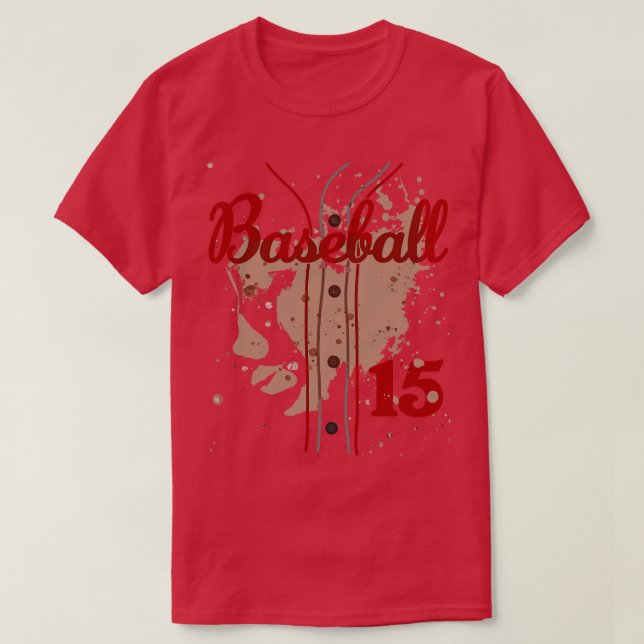 Baseball Jersey 15 Kids Baseball Uniform Di T Shirt (Design framsida)