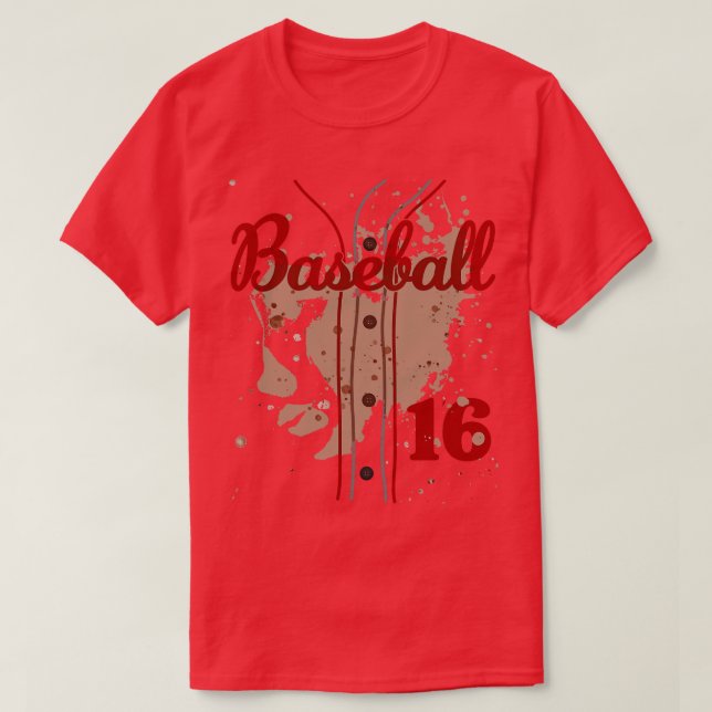 Baseball Jersey 16 Kids Baseball Uniform Di T Shirt (Design framsida)