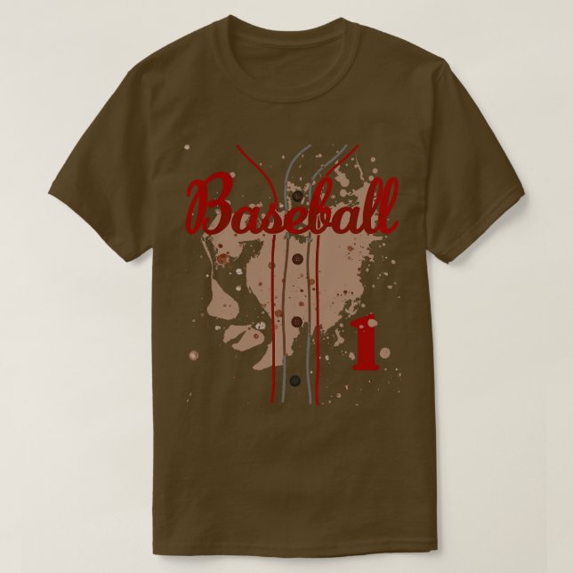 Baseball Jersey 1 Baseball Uniform Dirty Fu T Shirt (Design framsida)