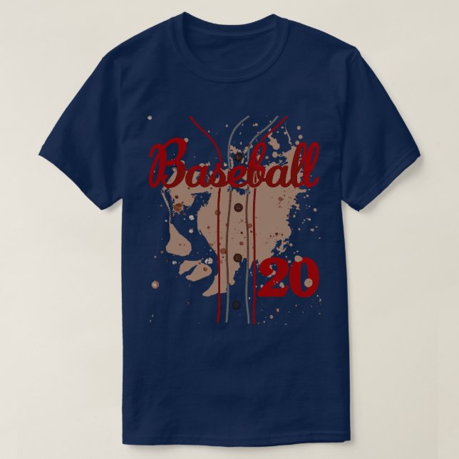 Baseball Jersey 20 Kids Baseball Uniform Di T Shirt (Design framsida)