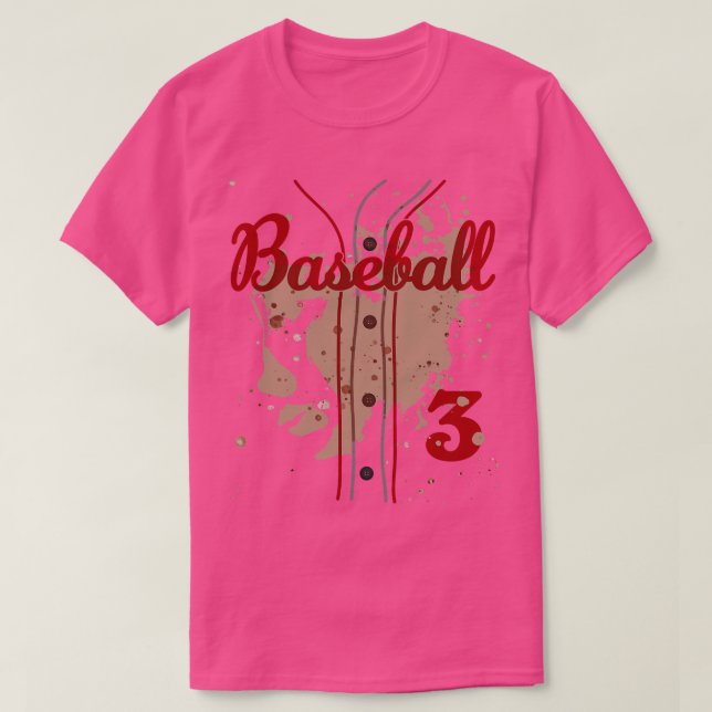 Baseball Jersey 3 Baseball Uniform Dirty Fu T Shirt (Design framsida)