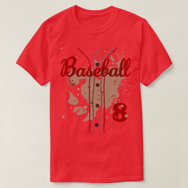 Baseball Jersey 8 Kids Baseball Uniform Dir T Shirt (Design framsida)